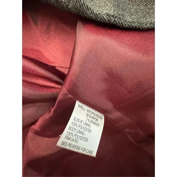 CALVIN KLEIN Womens Gray Suit Jacket Petites Size: 10 - Picture 12 of 15